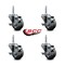 Service Caster 3 Inch Thermoplastic  Rubber Wheel Swivel 58 Inch Threaded Stem Caster Set with Brake SCC SCC-TS20S314-TPRB-TLB-58212-4 - alternate 3